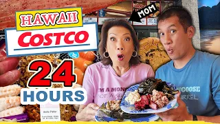 24 Hours Eating HAWAII Costco Food ONLY ULTIMATE HAWAIIAN FEAST and Best Hawaii Exclusive Items