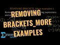 HOW TO REMOVE BRACKETS IN AN ALGEBRAIC EXPRESSION - MORE EXAMPLES MATHS AWESUM TUTORS