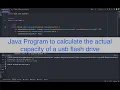 Java program to calculate the actual capacity of a usb flash drive