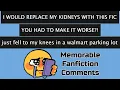 What memorable comments have you received on your fanfictions