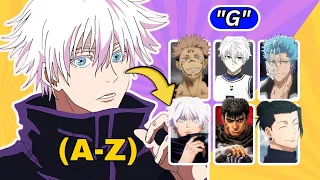 SAVE 1 ANIME CHARACTER FROM EACH LETTER A Z ANIME QUIZ 