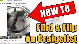 How To Find Flip Cars for Profit on Craigslist - Denver Craigslist Car Flipping