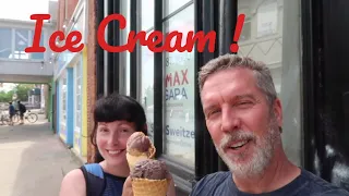 Exploring Lake Ontario Pt9. St Catharines. Great Beach, Ice Cream and shopping.