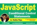 JavaScript Conditional Control Statements JavaScript Tutorial Mr Subba Raju