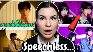 Download Jin - Don’t Say You Love Me \u0026 Loser (feat. Yena) LIVE on Dingo | REACTION *the vocals* MP3