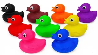Satisfying Video l How to Make Rainbow Duck Lollipop Candy with Playdoh Cutting ASMR