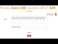 Nodejs Json-DB Html css Javascript Quotes CRUD REST API App Part 5