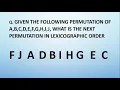 The Next Permutation Pattern in Lexicographic order