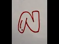 How to write alphabet N in bubble letter