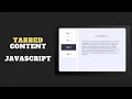 Tabbed Content with HTML CSS and JavaScript Web Development Tutorial