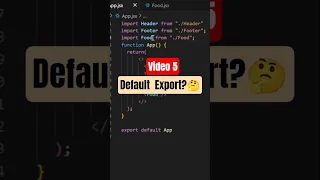 React Component Import Export Explained in 60 Seconds