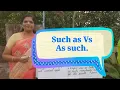 Such as Vs As such