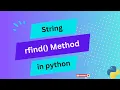 SY rfind method in python