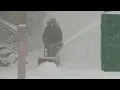 New York battered by high winds blanketed in heavy snow from winter nor easter