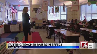 Wake County teachers staff to see pay bump in paychecks