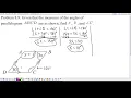Finding Missing Angles in a Parallelogram