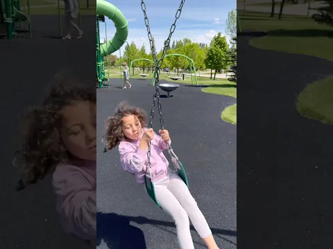 Rhia learns to play safe  in a playground