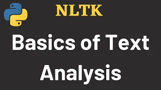 NLTK Tutorial 01 Text Analysis NLTK Python