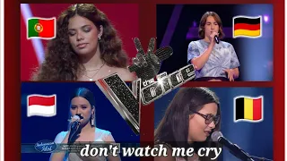 Download don't watch me cry(jorja smith)the voice (portugal,jermani,indonesia,belgium) MP3