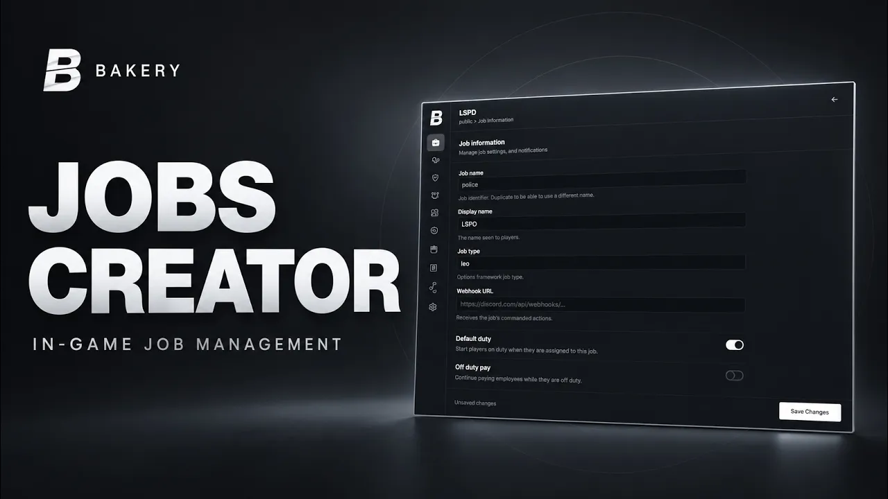 [QBCore | QBX] JobsCreator