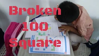 Broken 100 Square - 100 Square Grid Mathematics Grade 2