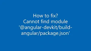Cannot find module angular-- json