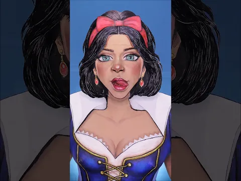 Me transformei na Branca de Neve. 🍎❤️. #disney #brancadeneve #makeup