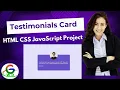 Javascript HTML CSS Project Testimonials Card Guri Web Developer Javascript Tutorial
