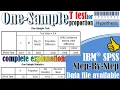 One sample T test for proportion in SPSS