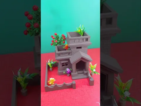 Cute and beautiful clay house π || #clayart #miniature #mudhouse #craft #clayhouse