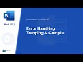 - VBA Error Handling Trapping Compile in Microsoft Word