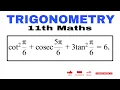 Find the value of cot 6 cosec 5 6 3tan 6 6