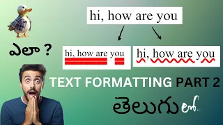 Web Development CSS TEXT FORMATTING PART 2 Detail Explanation in Telugu Lesson - 10 PART 2