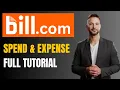 Bill com Spend Expense Tutorial Demo Virtual Cards Budgets More