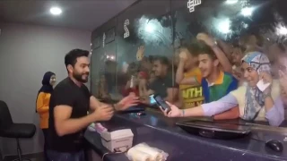 تامر حسني من كواليس فيلم تصبح على خير دندنها