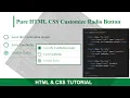 KH Publishing How to Create Custom Radio Button using Pure HTML and CSS Customize Radio Button