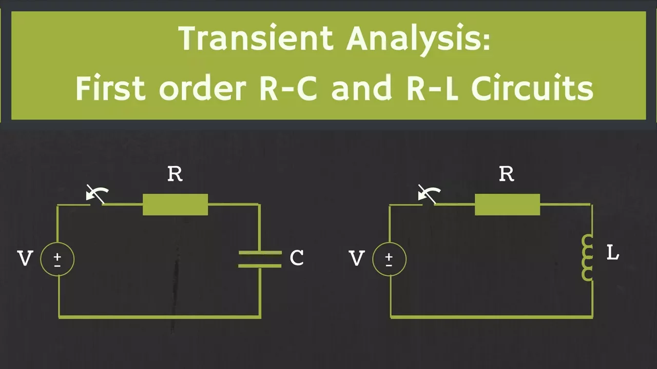 Transient Analysis: First order R C and R L Circuits
