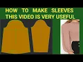 TO MAKE SLEEVES SLEEVE CUTTING DESIGN PATTERN MAKING ON OPTITEX