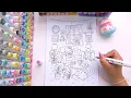 Satisfying Coloring with Markers Sanrio Room Coloring Page
