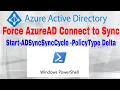 Azure AD Connect Powershell Sync Force Status Now Commands