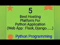 Five Best Hosting Platform For Python Application