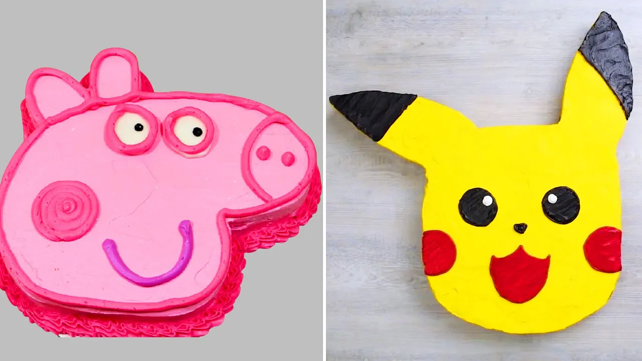 BEST Cartoon Birthday Cake Decorating Ideas   Peppa Pig   Pikachu Cake & more