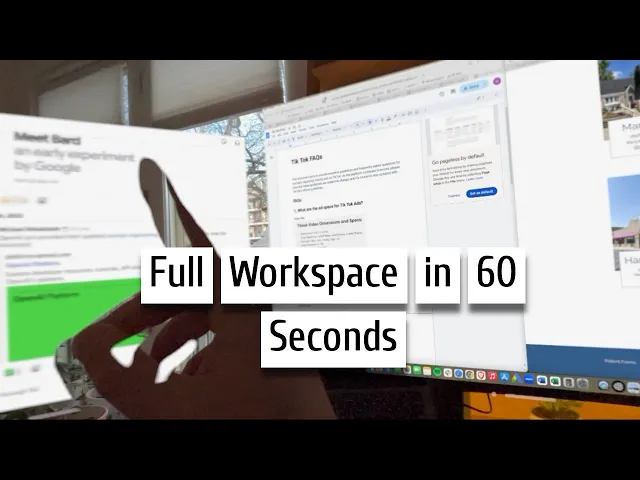 Setting up a Vision Pro Woskspace