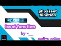 php isset function