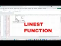 How to Use The LINEST Function in Microsoft Excel Perform Basic Linear Regression Analysis