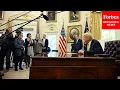 BREAKING NEWS Trump Answers Multiple Reporters Questions While Signing New Executive Orders