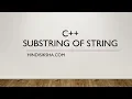 C Get the substring from a string
