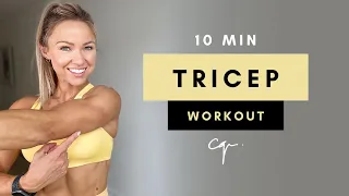 tricep workout at home with dumbbells 10 minutes