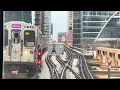 Training Chicago LONG FORM - Loop the Loop rush hour Trains passing trains