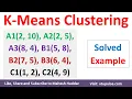 K Means Clustering Algorithm K Means Solved Numerical Example Euclidean Distance by Mahesh Huddar